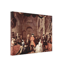 William Hogarth - plats V för John bögopera Canvastryck