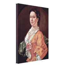 William Hogarth - porträtt av den Fru salteren Kanvastryck