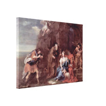 William Hogarth - Prospero och Miranda Canvastryck
