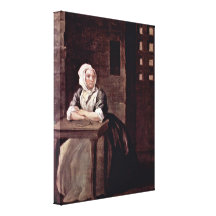 William Hogarth - Sarah Macholm i fängelse Kanvasduk Med Gallerikvalitet