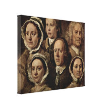 William Hogarth - tjänarna av målare Sträckt Canvastryck