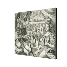 William III (1650-1702) och Mary II (1662-94) kung Sträckta Canvas Tryck