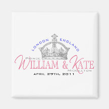 William & Kate kungligt bröllop Kylskåpmagneter