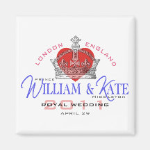 William & Kate kungligt bröllop Magnet För Kylskåp