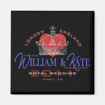 William & Kate kungligt bröllop Magneter
