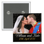 William och Kate kunglig bröllopkyss Pins