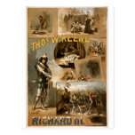 Williams Shakespeare Richard III som annonserar Vykort