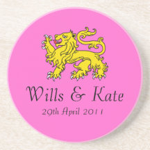 Wills och Kate kunglig bröllopkustfartyg (rosor) Underlägg
