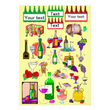Wineposter din text anpassade inbjudningskort