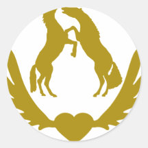 Winged-Heart-horse-3.png Rund Klistermärke