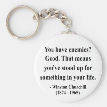 Winston Churchill citationstecken 3a Nyckel Ring
