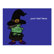 Witchy häxa vykort