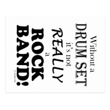 Without A Drum Set - Rock Band Postcards