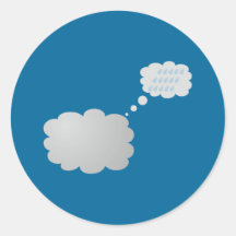 Wolke träumt vom Regen cloud dreaming of rain Runde Aufkleber