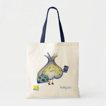 Worldly vitlök hänger lös tote bag