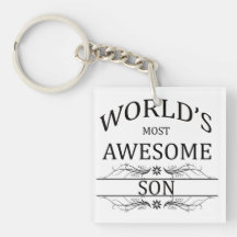 World's Most Awesome Son Keychain