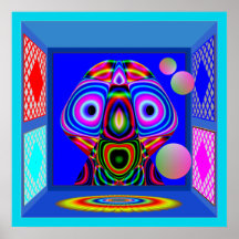 Wow som skapar Illusory färger Affisch