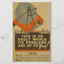 WPA - Vuxen värld Flygblad Designs