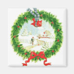 wreathscene magnet för kylskåp