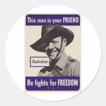 WWII-australier Runda Klistermärken