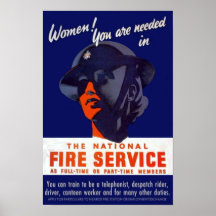 WWII avfyrar tjänste- Posters