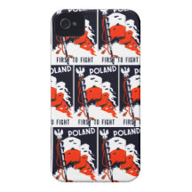 WWII Polen, först att slåss affischen iPhone 4 Case-Mate Skydd