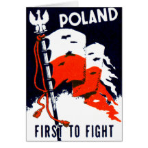 WWII Polen, först att slåss affischen Kort