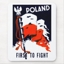 WWII Polen, först att slåss affischen Mus Mattor