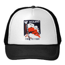 WWII Polen, först att slåss affischen Trucker Keps