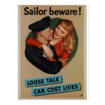 WWII-vintage affisch Vykort