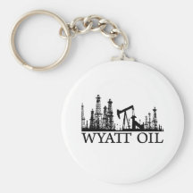 Wyatt olje-/svart logotyp nyckel ringar