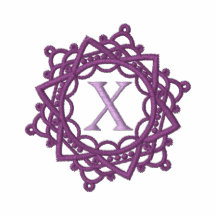 X broderade kvinna för Monogram Snowflake skjorta