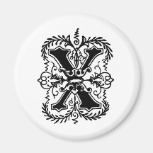 X dekorativt brev kylskåpmagneter