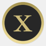 X:: Elegantguld för Monogram X och svartklistermär