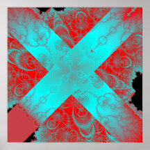 X markerar fläcken print