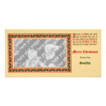 XMasHolder Christmas1910AaCnframePC, smeder, f… Anpassingsbara Fotokort