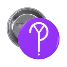 Y? Symbolvit på lilor Pins