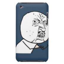 Y U inget Exploitable komiskt ansikte för grabb iPod Touch Överdrag