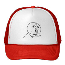 Y U inget komiskt ansikte för grabb Mesh Kepsar