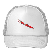 Yah-något (rött) trucker kepsar