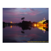 Yangon kunglig sjö 1 vykort