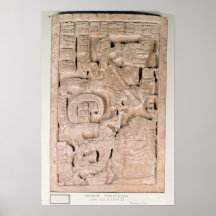 Yaxchilan överstycke, sen klassikerperiod print