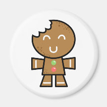 Yay för färgjulaftonteckenet - pepparkaksgubbe kylskåpmagneter