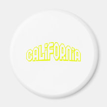 Yellow California Fridge Magnets