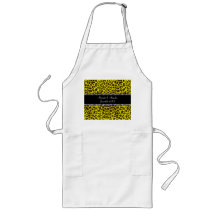 Yellow leopard wedding favors apron