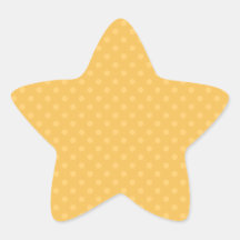 Yellow polka dots star sticker