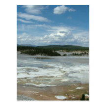 Yellowstone hettland, geyser vykort