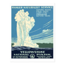 Yellowstone nationalpark vykort