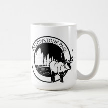 Yellowstone parkerar älg kaffe kopp