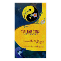 Yin och Yang: Inredingsdesignvisitkortar
